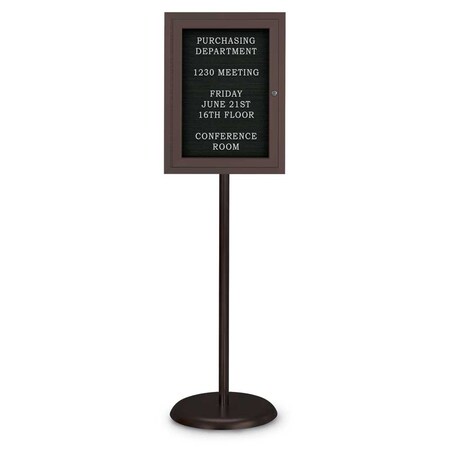 United Visual Products Corkboard, Triple Door, Radius Frame, 72x48", Black/Medium Gray UV70055-BLACK-MEDGRY